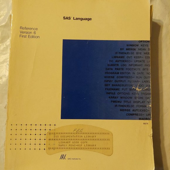 SAS language book - Picture 1 of 13